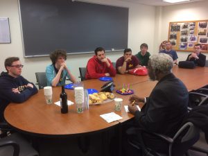 Students meeting with Physics professors