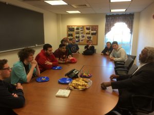 Students meeting with Physics professors