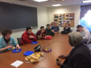 Students meeting with Physics professors